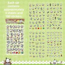 SANRIO 4Sheets Cute Pet Cartoon Account Material Waterproof Stickers For Bicycle Hand Account Pencil Case Decals - Multicolor - View 4