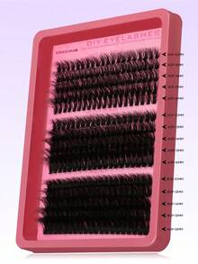 OBOVAY 300/60 簇假睫毛，大容量假睫毛，8-16mm 混合长度睫毛套装，新手 DIY 家用睫毛嫁接套装，睫毛簇，单根假睫毛，蓬松浓密混合仿貂毛睫毛，适合日常通勤、约会、音乐节佩戴，放大双眼 - C - 查看 15