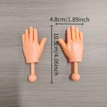 Bộ 4/6 que hình bàn tay mini - Món quà hài hước khiến mọi người cười nghiêng ngả, đồ chơi bàn tay giả vui nhộn. - Màu be - Xem 2