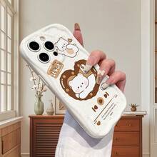 1个泰迪熊音乐暂停键设计软壳保护套，适合日常使用，兼容 17 Pro/17 Pro Max/17 Air/17/16e/16/15/14/13/12/11、Galaxy S23/S24/S25/S26、A57/A37/A17/A07系列 - 白色 - 查看 4