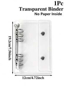 1pc A5/A6/A7 Clear Binder, Multi-Size Practical Transparent Binder Cover, High Capacity Student Exam Paper/Contract Document Storage, Office And School File Folder, Detachable Refillable Binder Cover, Medical Record Folder, Stores Loose Leaf Paper, Back To School Supplies - Transparent - View 4