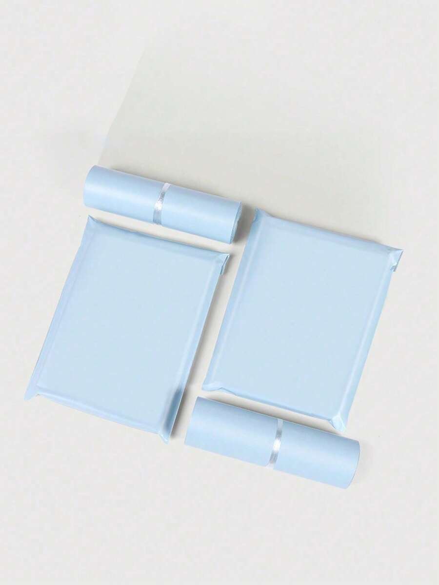 10pcs/Set 35*25CM Ins Style Gentle Light Blue Plastic Packaging Express Bag Gift Airplane Box Packaging Bag - Packaging Bags - View 1