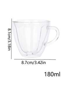 雙層心形玻璃杯 耐熱設計 情侶馬克杯 茶杯 咖啡杯 牛奶杯 透明家用玻璃杯 居家廚房用品 下午茶裝飾杯 咖啡店配件 送給親友的禮物 - 彩色 - 查看 5