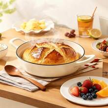 Enameled Cast Iron Dutch Oven Pot 24cm With Dome Lid, Perfect For Baking Sourdough Bread - View 6