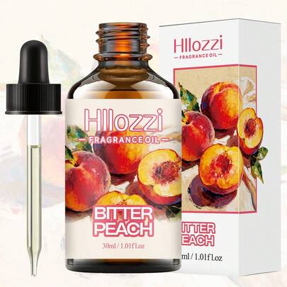  Hllozzi 30ml Bitter Peach Aromatherapy Essential Oil, With A Hint Of Bitterness And Fruity Aroma Of Ripe Peach. Suitable For Entryway Welcome Fragrance, Midnight Salon Ambiance Creation, Bedroom Fragrance, As Well As Diffuser And Scented Candle Use. Suitable For All Skin Types. A Perfect Gift Choice For Holidays.