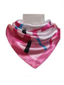 1 chiếc khăn vuông nhỏ thời trang thiết kế phối dây xích mới, chất liệu polyester. - Nhiều màu - Xem 2