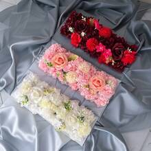 1 pièce 19,7*7,88 po Arche murale de fleurs de roses artificielles, en matériau plastique, panneau mural de fleurs de soie rose hortensia faux, décor de fond de fleurs artificielles roses pour tables, runner, salle de fête, cuisine, table de réception, centre de table de fleurs de mariage, décoration murale d'hortensias 3D, décoration murale de fleurs artificielles, arche polyvalente de fond de fleurs artificielles. - multicolore - Voir 7