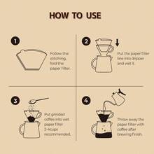 SOKANY [100 feuilles de filtre à café] Filtre à café en forme de V et en forme d'éventail, en pâte de bois naturelle sans blanchiment, avec une texture résistante et de haute définition, compatible avec les cafetières à filtre à infusion manuelle/les machines à café américaines, utilisé pour le reflux/l'infusion/la préparation, fournitures à café essentielles pour le thé de l'après-midi, le bureau et la maison - papier filtre à café - Voir 10