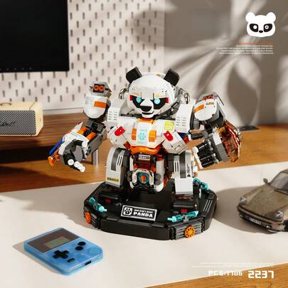 1700+ Pcs High-Quality Panda Model Building Blocks, Creative DIY Puzzle, Suitable As Cool Desktop Decor For Boyfriend, Indoor Home Decoration, Computer Desk Accessory
