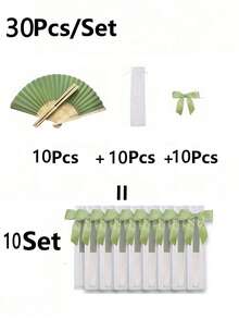 Bộ quạt cầm tay cưới 1/3/5/36/18/24/60 chiếc, kèm thiệp cảm ơn và túi quà, quạt cầm tay gấp màu xanh lá cây với túi voan và nơ, quà tặng cưới, quà tặng tự làm vui nhộn, trang trí nhà cửa, thích hợp làm quà tặng cô dâu, quà tặng phù dâu, vật dụng cần thiết cho ngày lễ, quà cưới, quà tặng ngày Nhà giáo, quà tặng tiệc độc thân, trang trí phòng, hoàn hảo cho các bữa tiệc, sự kiện và phụ kiện mùa hè. - xanh quân đội - Xem 13