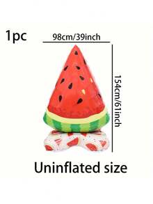 1pc 56-Inch Watermelon Shape Foil Balloon Stand, Suitable For Summer Fruit Theme Hawaiian Party Decoration - Standing Watermelon - View 4