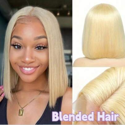200% Density 10-26 Inch Straight Brown Color Wear Go Glueless Wig 7x5 Pre Cut Lace Frontal Wig Pre-Plucked Hairline Lace Front Wig Natural Human Mixed Hair Wigs Glueless Glueless Bling Hair Human Blended Hair Y2k Human Brazilian Hair Wig Valentines Gifts Hair Accessories 100 Human Hair Wigs For Women
