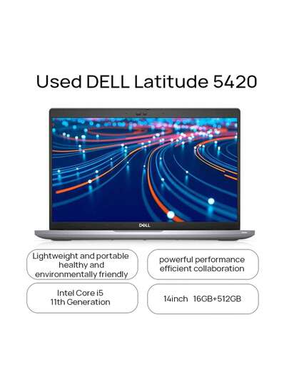 Dell Latitude 5420 14-Inch Laptop, 16GB RAM + 512GB Storage, 11th-Generation I5 Processor, Lightweight And Portable, Powerful Performance, Efficient Collaboration, Suitable For Business Use, Used Laptop (Charger Not Included).