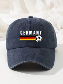 1 pieza Gorra de béisbol unisex de mezclilla vintage desgastada con estampado "WOKE UP" de colores múltiples, ajustable, de corona suave, adecuada para uso diario, playa, campamento, viaje, regalo, festival, vacaciones - B - Ver 7
