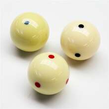 3-Piece Premium Billiard Practice Balls - C-3 C-21 C-1 Standard Size 2.25 Inch (5.72cm) Resin Billiard Set Suitable For High-End Clubs And Home Use - White - View 1