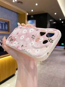 1件装 时尚TPU材质 白色花纹大理石纹 白色奶油质感 全包防摔手机壳，防滑保护套 兼容、荣耀等手机 - 米色 - 查看 3