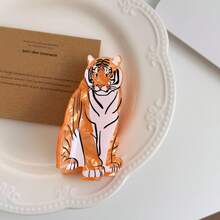 Fashionable New Acetate Animal Tiger, Kangaroo, Dinosaur, Leopard Hair Clips, Creative Niche Design Claw Ponytail Clips, Beautiful Gift,Summer,Holiday,Travel Summer Hair Accessories Beach Claw Clips Vacay Hair Claws,Festival,Birthday - Multicolor - View 11