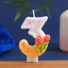 Bánh Tulip - Món tráng miệng - Nến số sinh nhật tự làm thủ công bằng sáp, sáng tạo, dành cho bé từ 0-9 tuổi. - nhiều màu - Xem 22