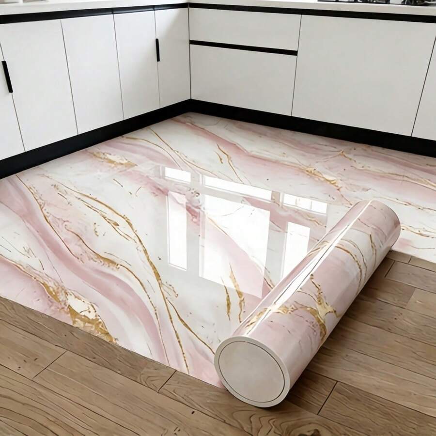 1 Gulungan Wallpaper Perekat Motif Marmer Merah Muda, Dapat Dilepas dan Digunakan Kembali, Cocok untuk Dekorasi Kamar Mandi, Dekorasi Meja, Terbuat dari Bahan PVC, Dapat Digunakan untuk Dekorasi Dapur, Laci Kabinet, Rak dan Dekorasi Dinding Lainnya, Gulungan Wallpaper Stiker Dinding Dekorasi Rumah