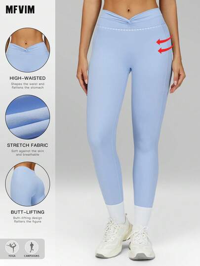  Quần legging yoga MFVIM dành cho nữ, ôm sát, cạp cao, xếp ly, ôm dáng, kiểm soát vùng bụng, thoáng khí, co giãn, mềm mại, thích hợp cho đi làm, hoạt động ngoài trời, chạy bộ, đạp xe, yoga, pilates, tập gym.