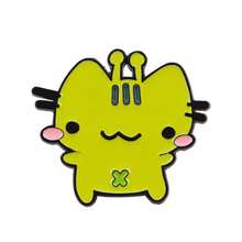 Cute Cartoon Alien Cat Men Women Brooch For Clothes Briefcase Badges Soft Enamel Pin Zinc Alloy Lapel Pins For Backpack Jewelry Accessories - Black - View 12