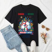World Cup 2026 Tee, Canada Mexico USA, Soccer Fan Shirt - Black - View 11