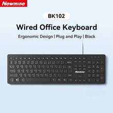 Newmine BK102 有线键盘，104键，静音，即插即用，适用于台式机和笔记本电脑 - 查看 10