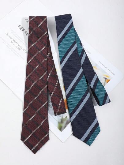 1 chiếc cà vạt nam kiểu dáng tối giản retro kẻ sọc phối nhiều mảnh, thoải mái và đa năng, phù hợp cho sinh hoạt hàng ngày, công sở, tiệc tùng và hẹn hò.