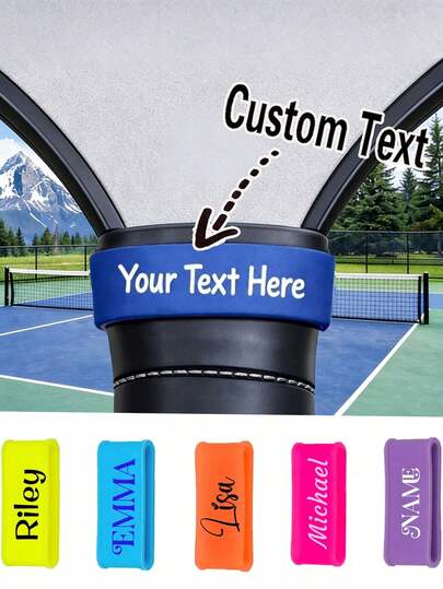 Tay cầm vợt Pickleball cá nhân hóa: Phụ kiện tay cầm tùy chỉnh, Dây đeo vợt cá nhân hóa - Tên/Văn bản tùy chỉnh, Tay cầm vợt cao su bền - Món quà hoàn hảo cho người chơi quần vợt, cầu lông, cần câu - Tay cầm thay thế chống trượt đa năng, Tăng cường cảm giác và khả năng hấp thụ sốc cho người chơi quần vợt, cầu lông, bóng bàn - Thiết kế ép nhiệt, công nghệ sản xuất vợt