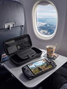 OLED Switch Deluxe PU Leder Tragetasche - Geräumige Schutztasche zum Reisen mit mehreren Fächern, schwarzes Mesh-Design für verbesserte Belüftung, robuste Aufbewahrung für Konsole und Zubehör - Übersicht 9