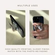 Adjustable Dog Design Customized Photo Phone Stand, Pet Portrait Family Photo Character Phone Stand, Personalized Stand With Photo, Custom Pet Photo, Family, Friend Photo, Best Gift For Family, Friends And Loved Ones, Phone Stand | Couple Photo Stand Mother's Day Gift Anniversary - Multicolor - View 9
