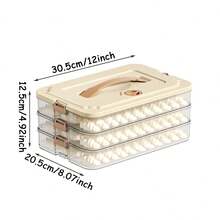 1pc Fresh Storage Box With Dual Side Locks "Compass Timer" Food Container. Stackable Design, Perfect For Dumplings, Steaks And Desserts. Suitable For Refrigerator, Freezer, Kitchen And Dining Area, An Ideal Meal Prep Storage Box. - Multicolor - View 13