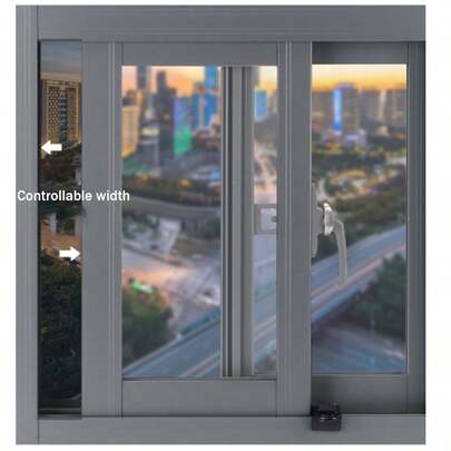 1pc Window Aluminum Alloy Limit Lock Buckle, Suitable For Fixing And Limiting Screen Windows, Windows, Living Room Sliding Doors Without Punching Buckles, With Two Modes Of Internal Clamping And External Support