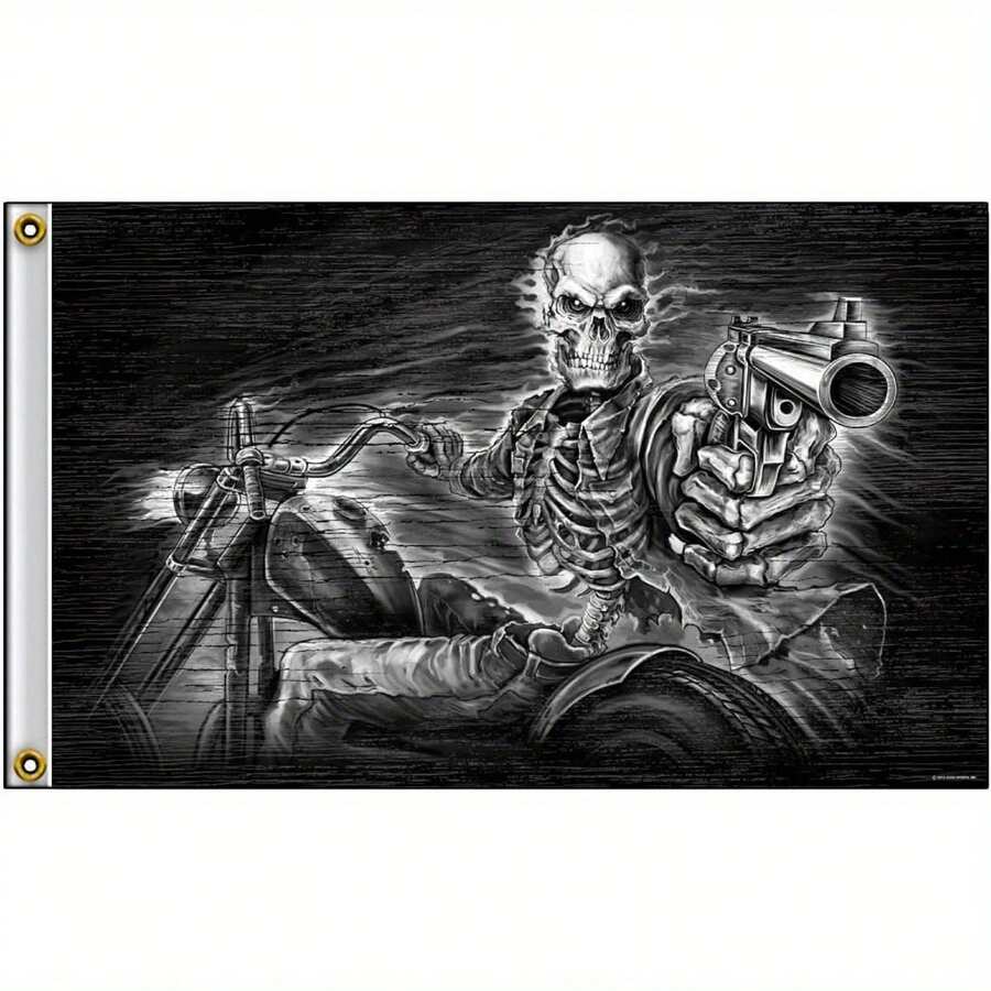 Hot Leathers Flag Assassin Rider 3X5ft Flag Banner Tapestry Is Easy To Hang, Suitable For Man Caves, College Dorm Decorations And Outdoor Parties, Perfect For Outdoor Use, Great Gift For Men And Women - 1PC - View 1