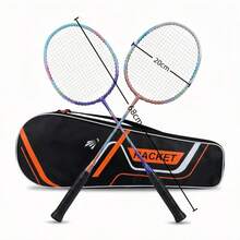 Professional Badminton Racket Set, Lightweight High-Performance, Excellent Feel, Suitable For Teenagers, Students, Families And Recreational Use. Designed For Fitness Enthusiasts, Comes With Portable Bag. - Purple - View 10