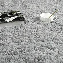 Fluffy Runner Rug for Dorm College Apartment Bedroom Plush Area Rugs Shag Carpet with Rubber Backing Non Slip Comfy Nursery Mat Bedside Rug for Boys Room Home Decor 2ft x 6ft Grey - 2 x 6 rectangular - Ver 5