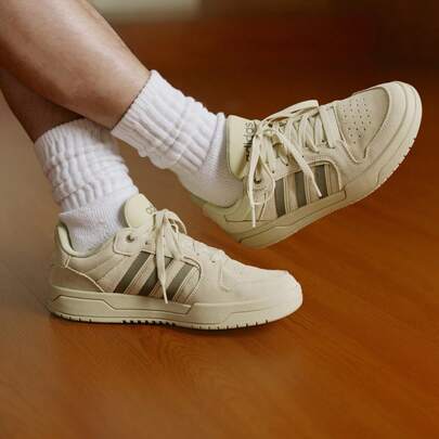  Giày thể thao bóng rổ phong cách retro Adidas ENTRAP, kiểu dáng sinh viên Mỹ dành cho thanh thiếu niên.