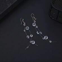 1 Pair Elegant Teardrop Transparent Dew Drop Earrings For Women - Transparent White - View 13