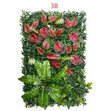 40x60厘米(15.75x23.62英寸)人造塑料绿色植物墙饰,逼真蕨类植物墙板,经久耐用,栩栩如生,适用于室内/室外婚礼、派对、花园、后院围栏和家居装饰 - 彩色 - 查看 11