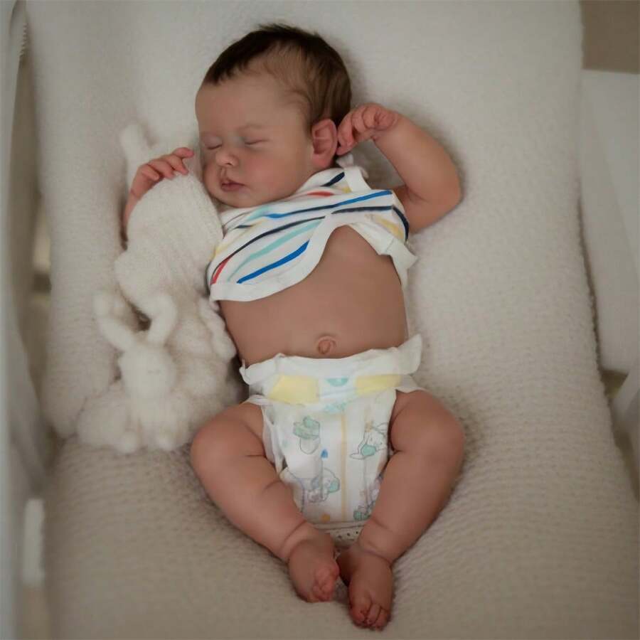 Reborn Baby Dolls Silicone Full Body Girl 20 Inch Full Body Squishy Silicone Baby Dolls That Look Like Real Babies And Feel Real Preemie Anatomically Correct - Multicolor - View 1