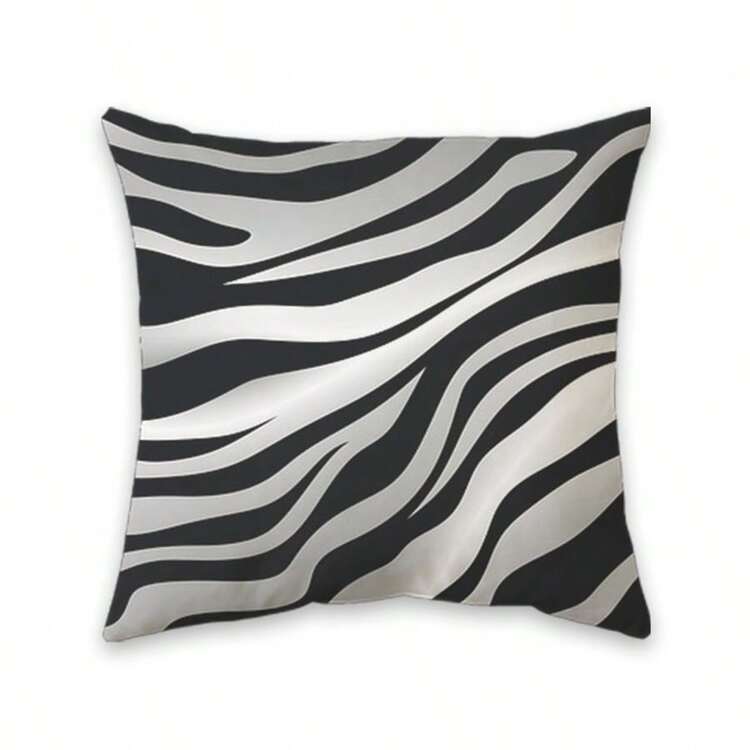 Zebra Print Decorative Throw Pillow, Vintage Animal Pattern Cushion, Suitable For Sofa Bedroom, Fashionable Home Decor Pillow - Multicolor - View 19