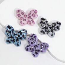 Serie de accesorios de moda con patrón de leopardo: cuentas de amor, cuentas de acrílico perforadas para hacer pulseras, cadenas de teléfono, lazos para el cabello, collares, aretes y colgantes. Fuente de fábrica al por mayor. - Multicolor - Ver 3