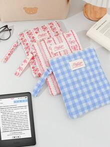 1件装花卉图案6/6.8/7英寸电子阅读器保护套收纳袋SA569P，适用于Kindle Paperwhite 2024 1/2/3/4/5/6电子书阅读器，电子阅读器收纳袋，学生礼物，学校使用，假期使用，旅行使用。 - 彩色 - 查看 7
