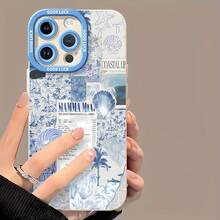 Collage de la banda sonora costera azul de Mamma Mia.funda de teléfono Fundas compatibles con ,Apple,VIVO,OPPO,,, y Honor.Fabricadas en silicona TPU,ofrecen protección contra golpes y caídas. - Blanco - Ver 2