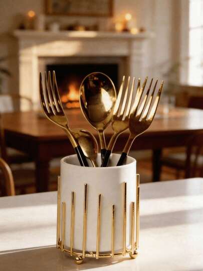 Hộp đựng đồ kết hợp kim loại và gốm sứ, nhiều màu sắc, kiểu dáng tối giản hiện đại phong cách Bắc Âu, thích hợp cho Halloween, Giáng sinh, hoặc để trên mặt bàn bếp.