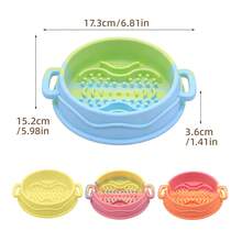 Bát ăn chậm bằng silicon cho thú cưng, bát ăn chống tràn có đế hút, bát ăn chống trượt cho chó. - 500ml - Xem 2