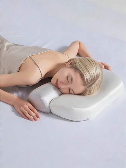 1 pieza Almohada de espuma de memoria con enfriamiento transpirable, adecuada para posiciones de sueño de lado, espalda y estómago, soporte ergonómico para el cuello para un sueño profundo, artículo de ropa de cama cómodo, ideal para el hogar, vacaciones, días festivos y regalos de Pascua