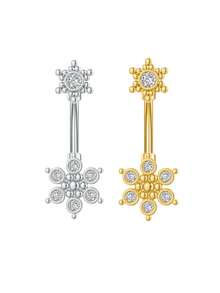 时尚水晶肚脐环 - 彩色 - 查看 9