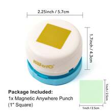 1 Inch Square Magnetic Punch, Anywhere Punch, Everywhere Punch, Window Punch, Frame Punch, For Paper Crafting Scrapbooking Cards Arts - Square - View 10