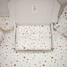 10/30/60 Sheets Colorful Polka Dot Gift Wrapping Paper, 50cm X 35cm - Perfect For Easter, Wedding, Valentine's Day, Holidays, Birthday, Bouquet And Shoe Box Wrapping, Gift Bag Filler And Other Gift Wrapping Accessories - Pinkish-brown Polka Dots - View 4